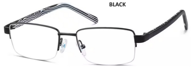STAINLESS STEEL FRAME-RECTANGULAR-HALF RIM-Custom Reading Glasses-CE6999