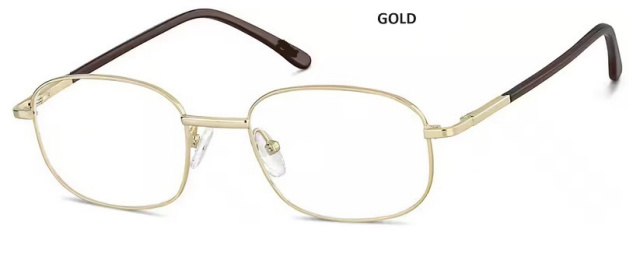 METAL FRAME-RECTANGLE-Full Rim-Spring Hinges-Custom Reading Glasses-CE4314