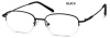 STAINLESS STEEL-RECTANGULAR-HALF Rim-Custom Reading Glasses-CE3364